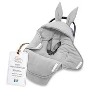 Manta Muselina de porteo y Saco Universal para Silla de Coche Paseo capazo y Carro - 90x90 cm arrullo cobertor Transpirable y Lavable para Cochecito niños y niñas Rosa empolvado B