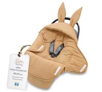 Manta Muselina de porteo y Saco Universal para Silla de Coche Paseo capazo y Carro - 90x90 cm arrullo cobertor Transpirable y Lavable para Cochecito niños y niñas Beige Claro B