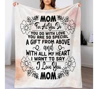 Manta navideña de Forro Polar con Texto Te Amo para mi mamá, cálida y Personalizada, para sofá o Cama, para tu Pareja, Esposo, Esposa, Mujer y Hombre, 150 x 200 cm.