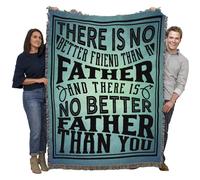 Manta ""No hay mejor amigo que un padre"" de Pure Country Weavers - Tapiz de regalo tejido en algod n - Hecho en EE. UU. (182 x 137 cm)