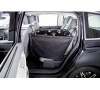 Manta para automóvil con partes laterales, a medio camino de 0,5 × 1,45 m negro/beige