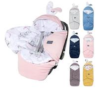 Manta para bebé, Equipamiento Inicial de algodón para Asiento de Coche, Manta para Cochecito con Saco para los pies, Apto para Maxi-Cosi, Römer, Cybex - Habarigani