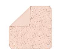 Manta para bebés LÄSSIG certificada GOTS suave/Interlock Baby Blanket 80 x 80 cm Dots powder pink