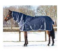 Manta para caballo alta cuello integrado QHP Turnout 300 g 165 cm (Longitud total: 215 cm)