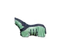 Manta para caballo HKM Fly manta Comfort Rain - Deep Blue/Green / EU165/UK7'3/US87"