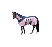 Manta para caballo HKM Fly manta Comfort Rain - Navy/Rose / EU125/UK5'6/US66"