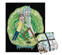 Manta para Cama de Rick y Morty - Manta Sofa Grande 150 x 130 cm, Polar Suave, Regalos Navidad (Verde/Negro)