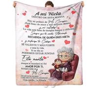Manta para Cama Regalos para Mi Nieta De Abuela, Manta Personalizadas de Mensaje BendicióN EspañOl para Mi Nieta, Manta Sofa Invierno Manta Navidad, Nieta Cumpleaños
