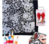 Manta para colorear de bricolaje: colorea tu propia manta, mantas lavables de terciopelo mullido que puedes colorear, mantas de color con marcadores para adultos, decoración creativa personalizada y