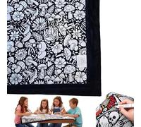 Manta para Colorear DIY, Manta para Colorear DIY Proyecto De Arte Personalizado Creativo Suave Manta De Franela para Dibujar Decoración De Dormitorio (con 24 Rotuladores) #4