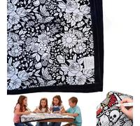 Manta para Colorear DIY, Manta para Colorear DIY Proyecto De Arte Personalizado Creativo Suave Manta De Franela para Dibujar Decoración De Dormitorio (con 24 Rotuladores) #1