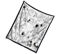 Manta para colorear DIY - Tamaño adulto de forro polar de 59 x 50 pulgadas, proyecto de dibujo creativo lavable, decoración suave para dormitorio | Manta de arte personalizada para niños adultos Día d