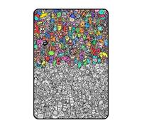 Manta para colorear para niños, lavable, manta suave para sofá, para amantes de las manualidades, cumpleaños, vacaciones, preescolares, sala de estar, dormitorio, estudio, apartamento