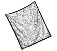 Manta para colorear para niños, lavable, suave, decoración del hogar, manta para colorear propia, para familiares, compañeros de clase, niños y niñas, amantes del arte, aula, , sala de estar