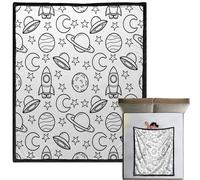 Manta Para Colorear - Proyecto Artístico Lavable 149,9 X 127 Cm, De Dibujo Artístico Suave Para Actividades Artesanas Para Colorear Creativas | Manta De Aprendizaje Creativo