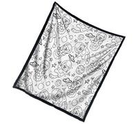 Manta Para Colorear - Proyecto Artístico Lavable 149,9 X 127 Cm, De Dibujo Artístico Suave Para Actividades Artesanas Para Colorear Creativas | Manta De Aprendizaje Creativo