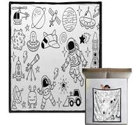 Manta para colorear: proyecto de lavable 150 x 127 cm, mantas artísticas para pintura creativa | manta interactiva para aprendizaje creativo |