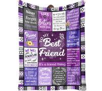 Manta para mejor amiga, regalo de cumpleaños para mejores amigas, regalo de amistad para mi mejor amiga, mejor amiga, hermana del alma, regalos de manta de larga distancia de 50 x 60 pulgadas