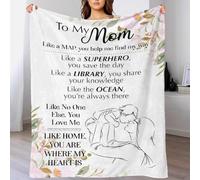 Manta para mi mamá para niñas, acogedora decoración del hogar, Manta Polar Personalizada para sofá/Cama, Regalo Acogedor para Abuela, 100 x 130 cm