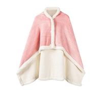 Manta para mujer, poncho de invierno estilo botón, poncho de manta suave, para mujeres, niñas, señoras, esposas, madres y viajeras, Rosado, Refer to description