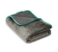 Manta para perros / manta reversible FLUFFINO® - parte superior mullida, suave y gruesa (150x100 cm, 40 ° C lavable, gris) manta / manta cálida para perros grandes y pequeños - manta de sofá