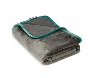 Manta para perros / manta reversible FLUFFINO® - parte superior mullida, suave y gruesa (150x100 cm, 40 ° C lavable, gris) manta / manta cálida para perros grandes y pequeños - manta de sofá