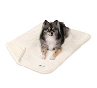 Manta para perros PetAmi - Resistente al agua y a la orina, reversible, de forro polar, lavable, tama o mediano/grande, 29 x 40, color beige