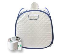 Manta para sauna Kit de sauna portátil for una persona de cuerpo completo en casa, tienda de campaña con sombrero de spa, incluye izador de 2 litros con control remoto Para el detox casero calma tu cu