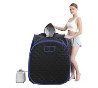 Manta para sauna Kit de sauna portátil for una persona de cuerpo completo en casa, tienda de campaña con sombrero de spa, incluye izador de 2 litros con control remoto Para el detox casero calma tu cu