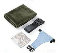 Manta para silla de ruedas a cuadros, con cambiador de pañales antideslizante, arnés ajustable, convertible en bufanda/poncho, funda ligera para calentar piernas de invierno, para el cuidado diario de