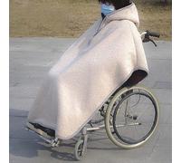 Manta para Silla de Ruedas, Cubierta cálida de Invierno para Todo el Cuerpo, Capa para Silla de Ruedas, Resistente al Viento, Poncho para Silla de Ruedas con Capucha, Manta térmica de Viaje