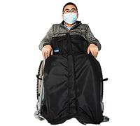 Manta para silla de ruedas, forro polar impermeable, acogedora funda cálida para adultos, pierna y parte inferior del cuerpo, manta de regazo para personas mayores, poncho de ajuste universa
