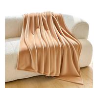 Manta para Sofá 150 x 260 cm Suave y Ligera Manta Grande para Cama para Dormitorio Sofá, Beige