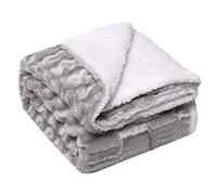 Manta para sofá Sherpa, manta de forro polar súper suave, cálida y esponjosa, reversible, de microfibra para cama y sofá (152 x 127 cm), gris-152 x 127 cm