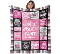 Manta para tía, regalo para tía por el Día de la Madre de parte de su sobrina, regalos para tía de parte de su sobrino: la mejor manta rosa para sofá cama de la historia. Regalo de cumpleaños, gracias