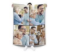 Manta Personalizada Collage. Manta con Foto y Texto Personalizada | E&B PORRAS (Cuatro imágenes)