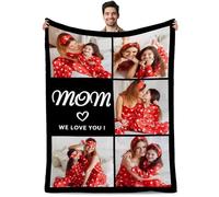 Manta personalizada con fotos y texto para el día de la madre, manta suave personalizada para mamá, esposa, abuela, regalo para Navidad, cumpleaños, día de San Valentín, aniversario