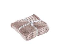 Manta Plaid sofá Lines con Rayas y Borreguito Rosa Maquillaje Manterol