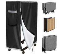 Manta plegable con bolsa de almacenamiento, 114 x 99 x 38 cm, bolsa de almacenamiento para camas de invitados, portátil, impermeable, multifuncional, para cama plegable, cama de invitados, color negro