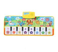 Manta Plegable con Teclado de Piano para niños, Alfombra de Juego Musical para bebés con Teclas sensibles al Tacto, Alfombra educativa para el Aprendizaje de Animales y Colores par