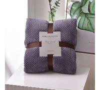 Manta polar con diseño de palomitas de maíz, cálida y acogedora, para viajes, color morado, 45 x 65 cm (17,71