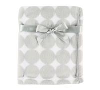 Manta polar coral unisex Luvable Friends para beb , con lunares grises, talla nica