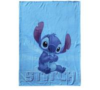 Manta Polar Disney Stitch, Azul, 100 x 140 cm, Suave Forro Polar