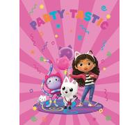 Manta polar GABBY's Dollhouse Party-tastic - 100% poliéster - Dimensiones 120 x 150 cm - Multicolor
