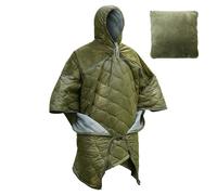 Manta portátil al Aire Libre | Mantas portátiles con Capucha | térmica para Senderismo | para Acampar Senderismo Actividades al Aire Libre Visita al Estadio de Invierno Uso en casa Viajes de