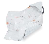 Manta porteo saco para silla de coche paseo capazo y carro verano 90x90 cm - universal arrullo cobertor cochecito para niños y niñas lavable y transpirable Minky Oeko-Tex Ositos de peluche