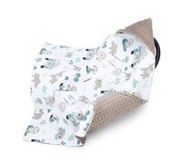 Manta porteo saco para silla de coche paseo capazo y carro verano 90x90 cm - universal arrullo cobertor cochecito para niños y niñas lavable y transpirable Minky Oeko-Tex África marrón