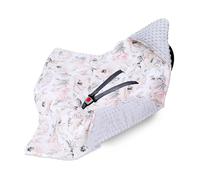 Manta porteo saco para silla de coche paseo capazo y carro verano 90x90 cm - universal arrullo cobertor cochecito para niños y niñas lavable y transpirable Minky Oeko-Tex Rosa gris claro