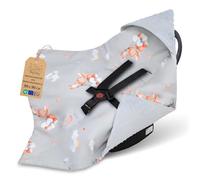 Manta porteo saco para silla de coche paseo capazo y carro verano 90x90 cm - universal arrullo cobertor cochecito para niños y niñas lavable y transpirable Minky Oeko-Tex Conejo