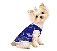 Manta Ray and Fish Print - Chaleco ligero para perro, camisa sin mangas para gato, diseño de malla transpirable para caminar y jugar en verano